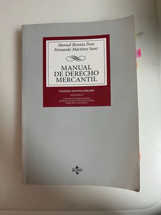 Manual Derecho Mercantil Volumen II