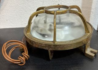 Foco náutico bronce antiguo
