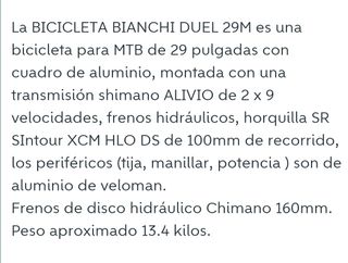  Bianchi Duel 29 Talla S.