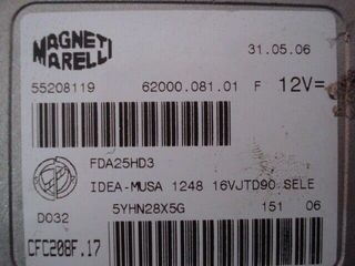 Centralita del motor LANCIA MUSA FIAT IDEA 55208119 6200008101F FDA25HD3