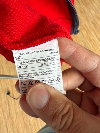 Casaco Benetton Vermelho - 14 Anos