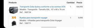 Transportín Zolia Quincy IATA XXL Gris