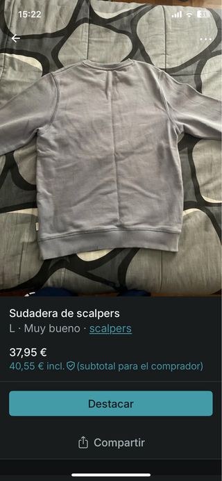 Sudadera Scalpers Azul Talla L