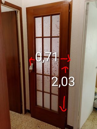 Puerta cristalera madera 20€