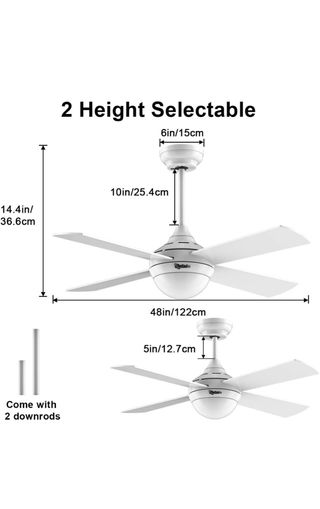 Ventilador de techo blanco