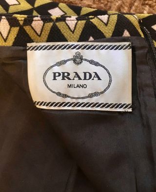 Abito Prada lana nero e verde oliva