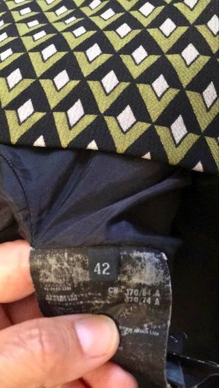 Abito Prada lana nero e verde oliva