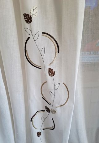 Cortina bordada 400x247 cm