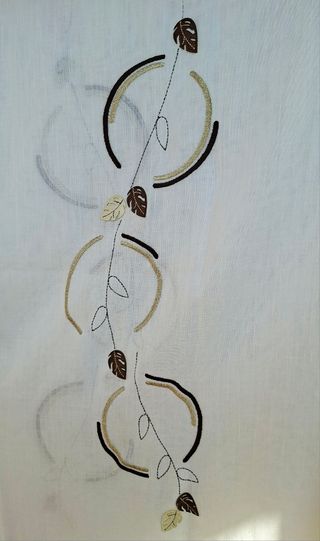 Cortina bordada 400x247 cm