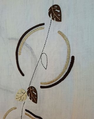 Cortina bordada 400x247 cm