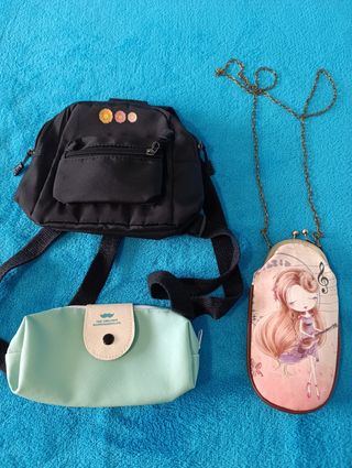 Lote: Mochila, Neceser y Bolso Cadena