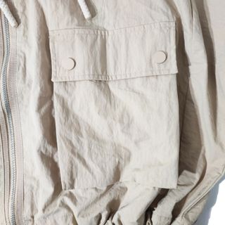 Zara/ Cortavientos oversize beige con capucha T:S