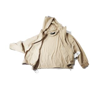 Zara/ Cortavientos oversize beige con capucha T:S