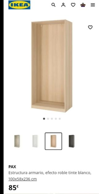 Armario PAX IKEA 100x58x236 cm