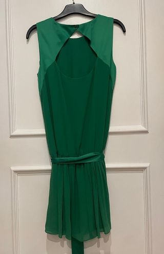 Vestido Tintoretto verde para eventos.