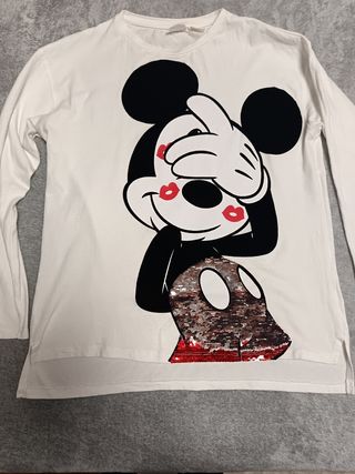 Camiseta Mickey Mouse con lentejuelas