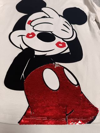 Camiseta Mickey Mouse con lentejuelas
