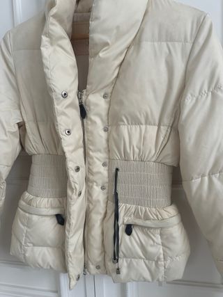 Chaqueta acolchada invierno mujer beige