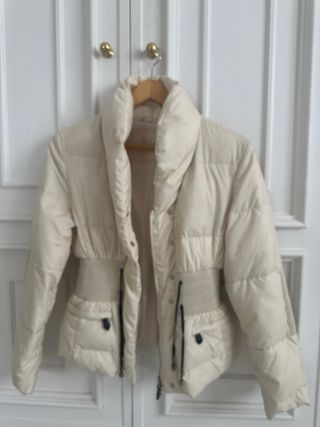 Chaqueta acolchada invierno mujer beige