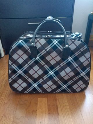Bolsa de viaje a cuadros