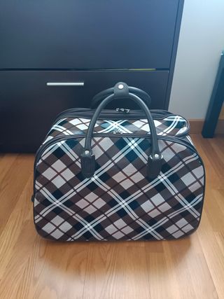 Bolsa de viaje a cuadros