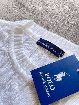 Jersey Polo Ralph Lauren Blanco Trenzado
