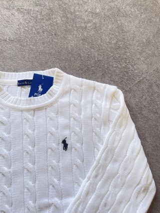 Jersey Polo Ralph Lauren Blanco Trenzado