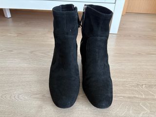 Botines Zara ante negros cremallera