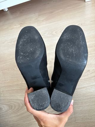 Botines Zara ante negros cremallera