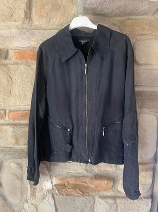 Giacca donna seta nera Animale taglia M