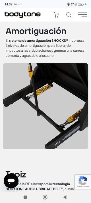 Cinta de correr Bodytone DT14