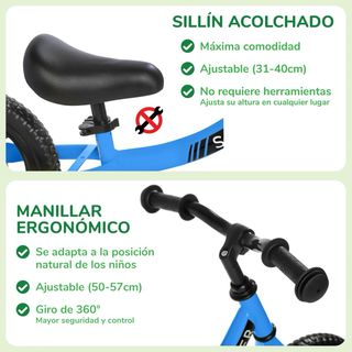Bicicleta de equilibrio Sawyer azul