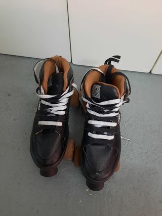 Patines Oxelo 4 ruedas negros estilo vintage