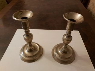 Pareja Portavelas Bronce