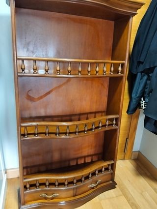 Mueble vitrina botellero madera