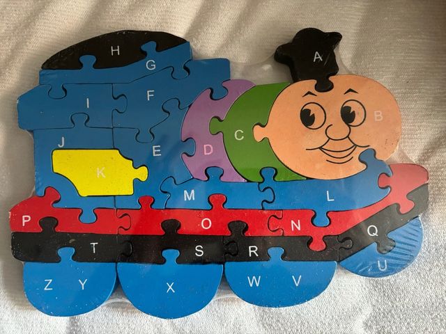 Rompecabezas Tren Letras Madera