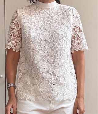 Camisa Massimo Dutti crochet M/38