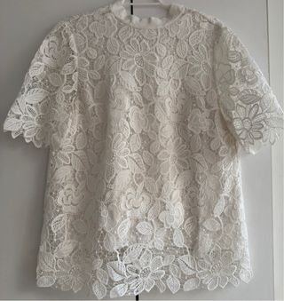 Camisa Massimo Dutti crochet M/38