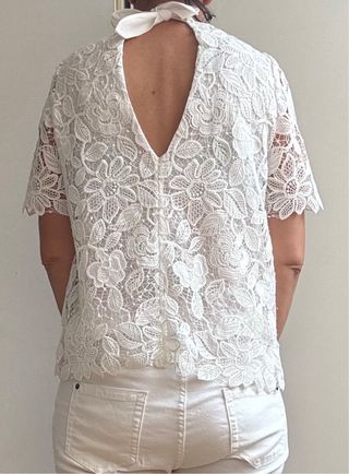 Camisa Massimo Dutti crochet M/38