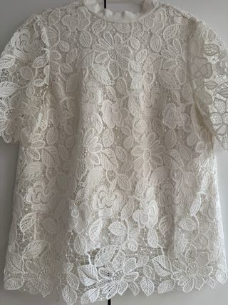 Camisa Massimo Dutti crochet M/38