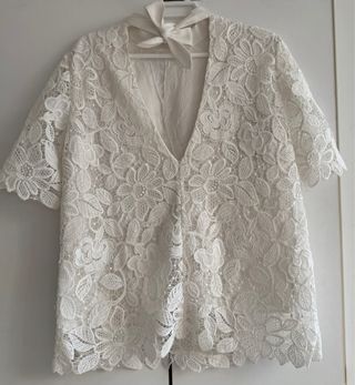 Camisa Massimo Dutti crochet M/38
