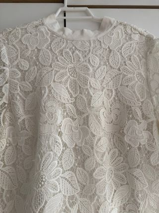 Camisa Massimo Dutti crochet M/38