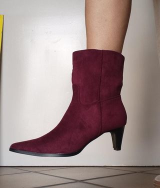 Botas de tacón mujer burdeos, marrón, negro