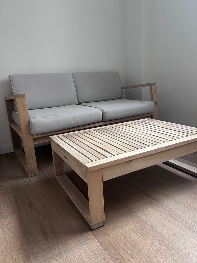 Conjunto terraza: sofá, sillón y mesa