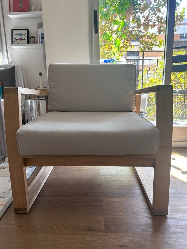 Conjunto terraza: sofá, sillón y mesa