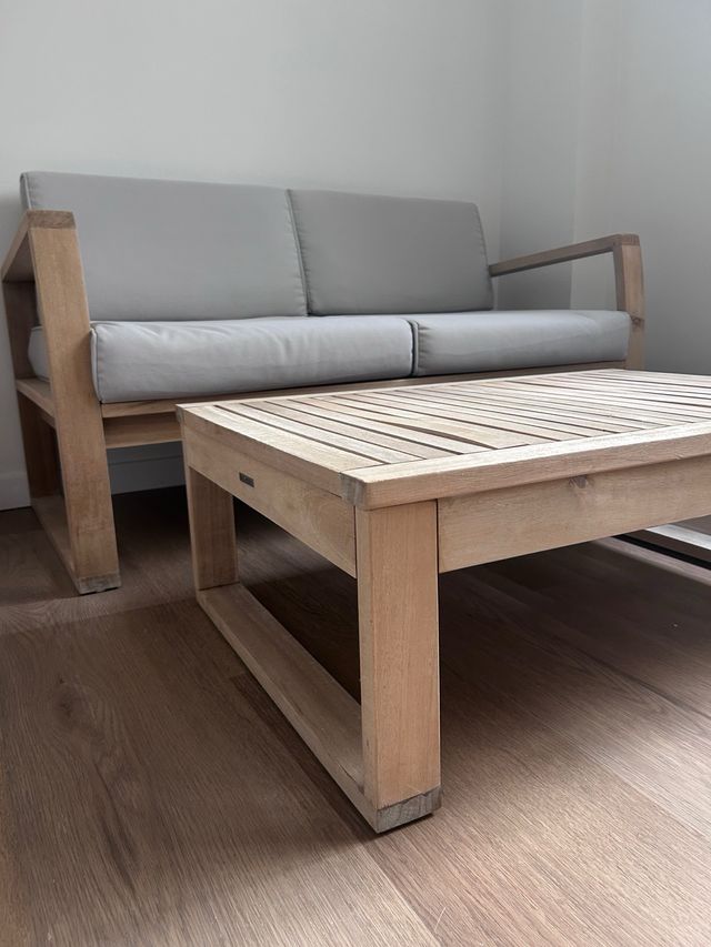 Conjunto terraza: sofá, sillón y mesa