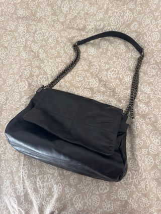 Bolso Negro Zara Piel
