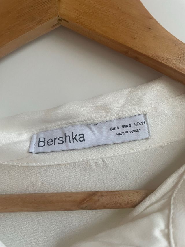 Camisa Bershka Blanca Oversize 