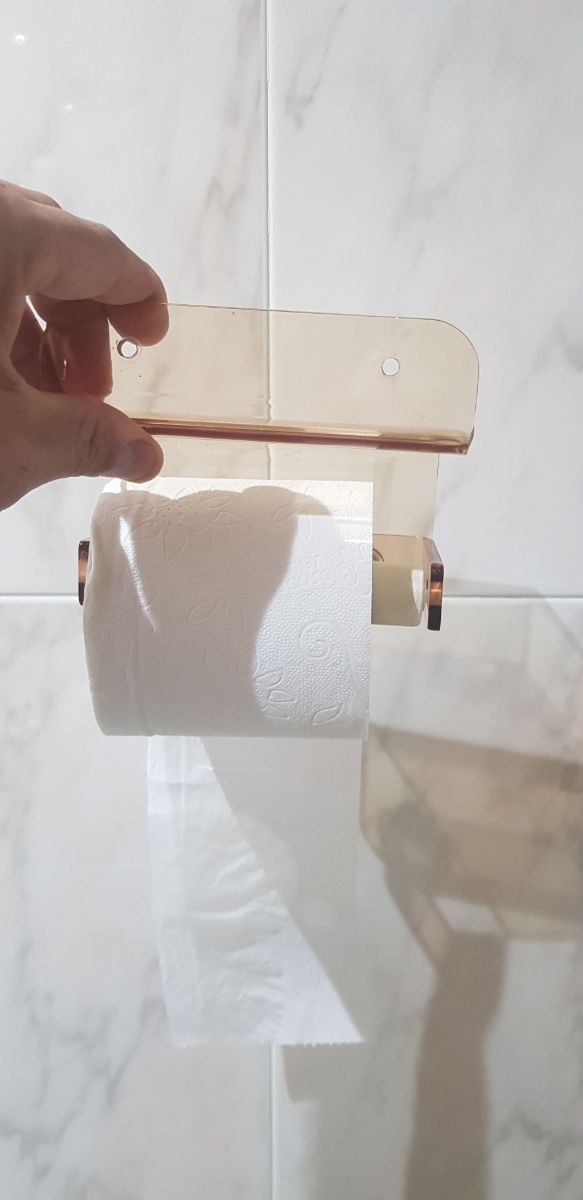 Portarrollos vintage plástico transparente