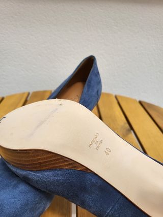 Zendra Zapatos de Tacón Azul Talla 40